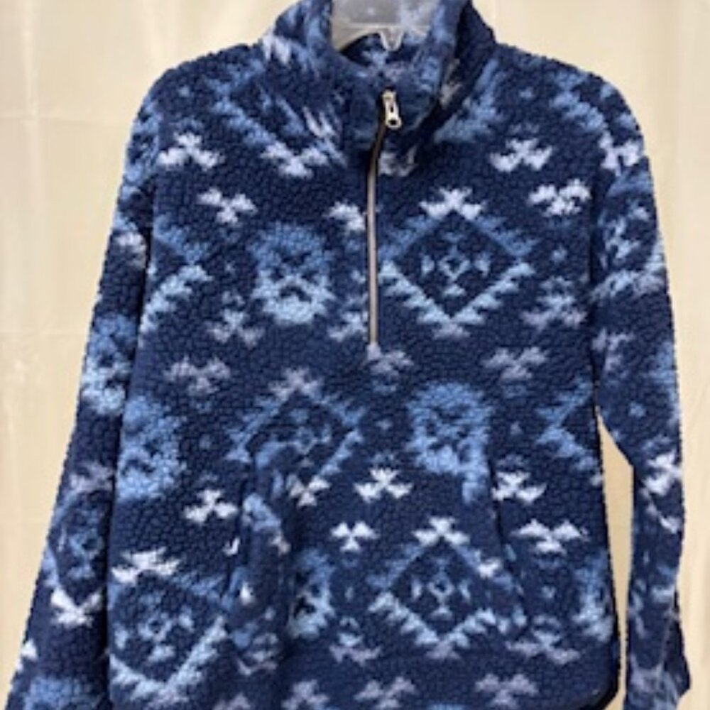 Shearling half zip pullover